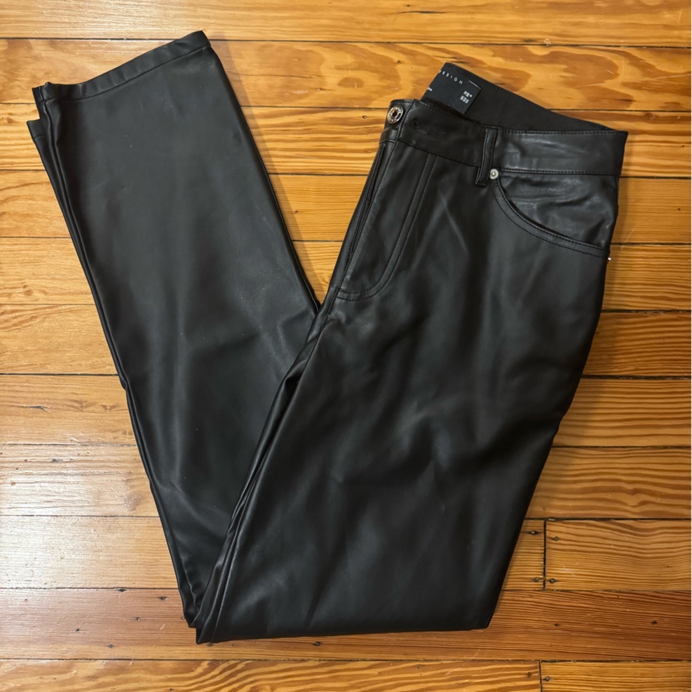 Black Faux Leather Pants